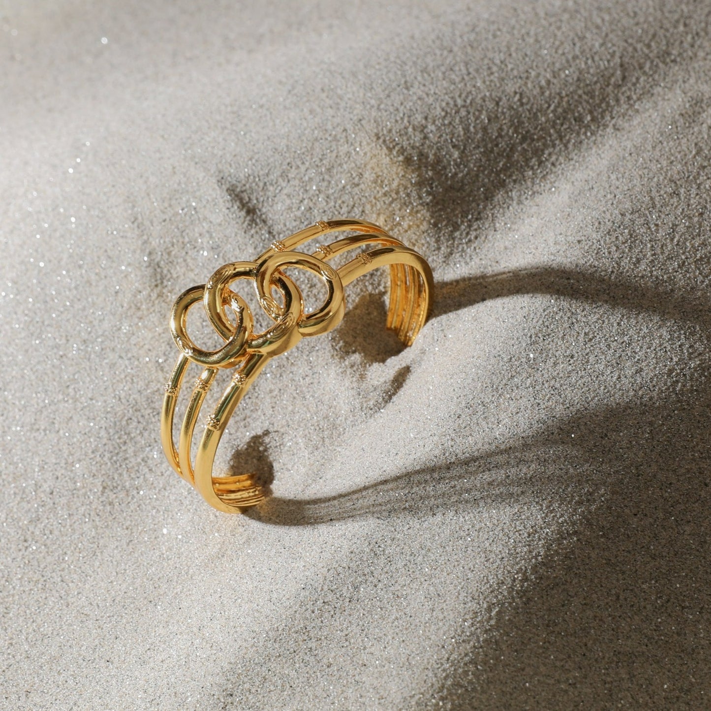 Sandscape Three Layer Silver Bracelet