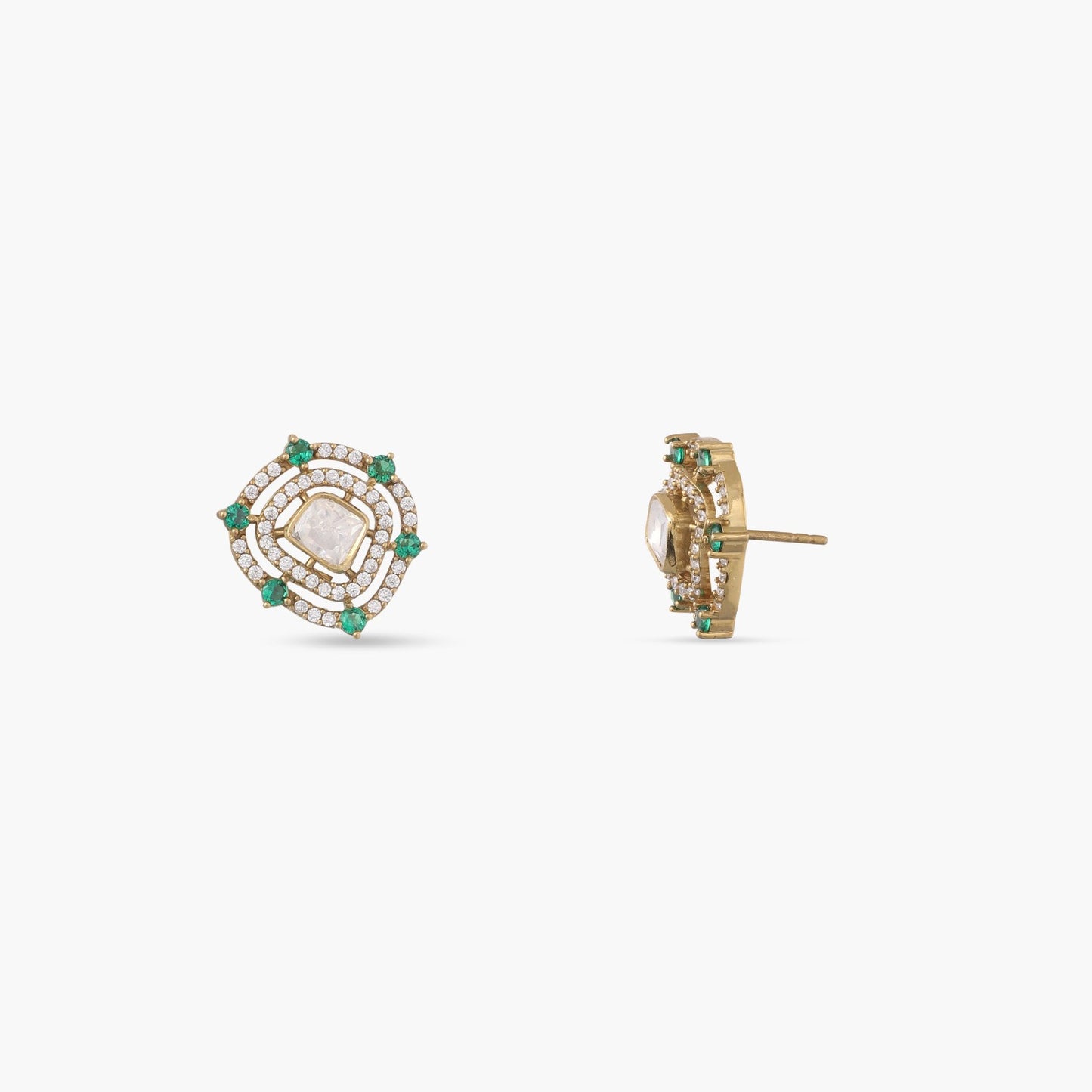 Elegant Moissanite SILVER STUD EARRINGS