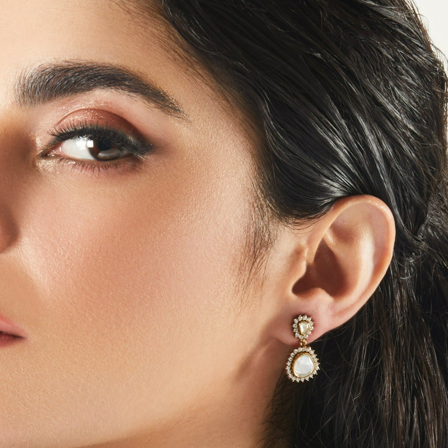 Starlight MOISSANITE SILVER DROP EARRINGS