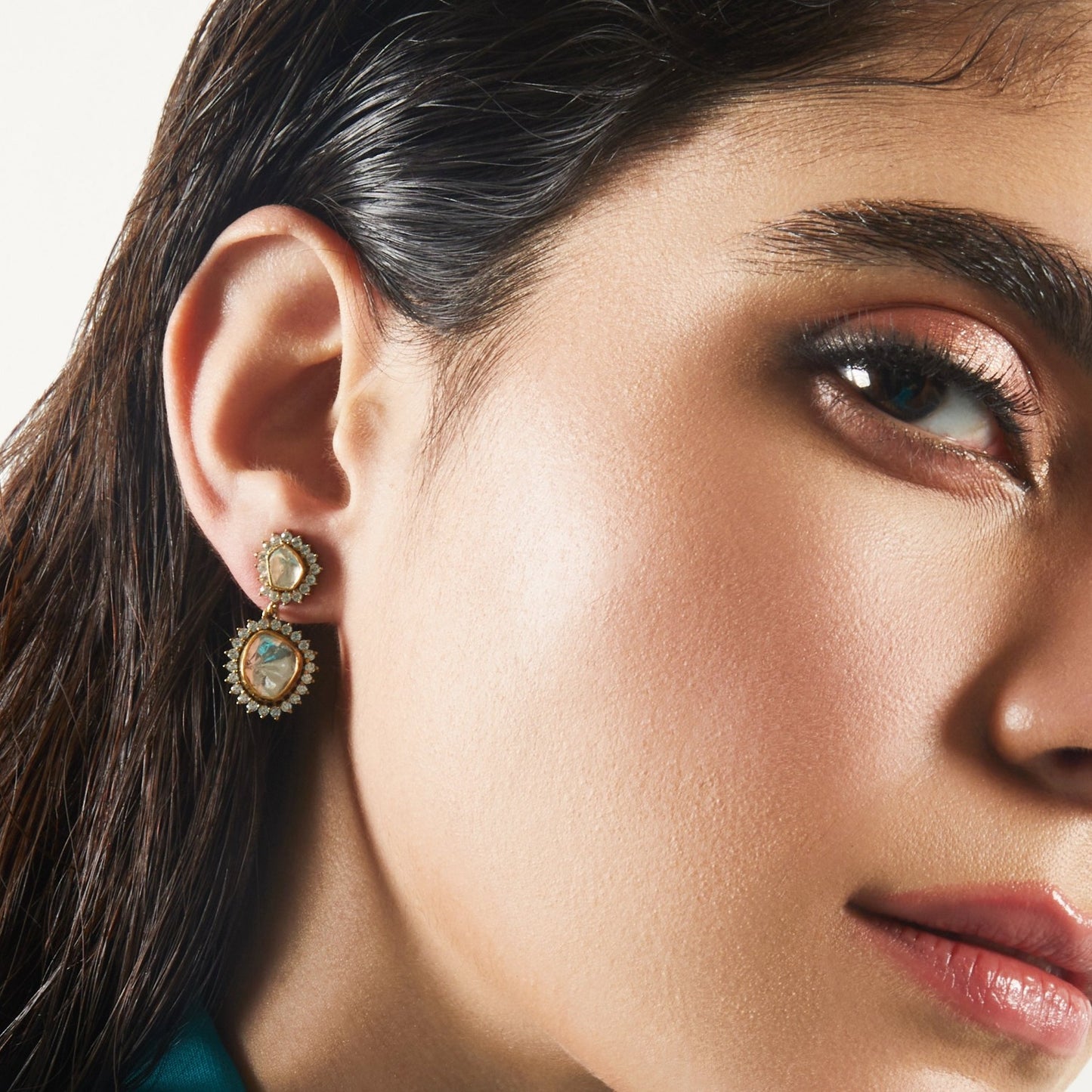 Sunlit MOISSANITE SILVER DROP EARRINGS