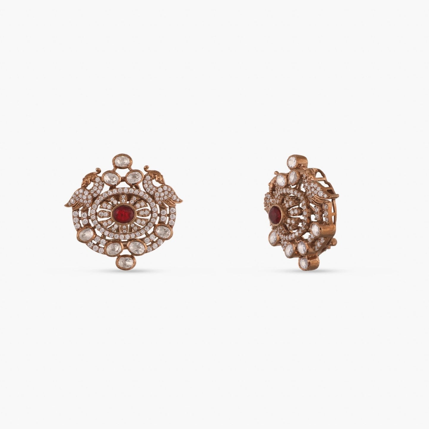 Prance Moissanite Silver Stud Earrings
