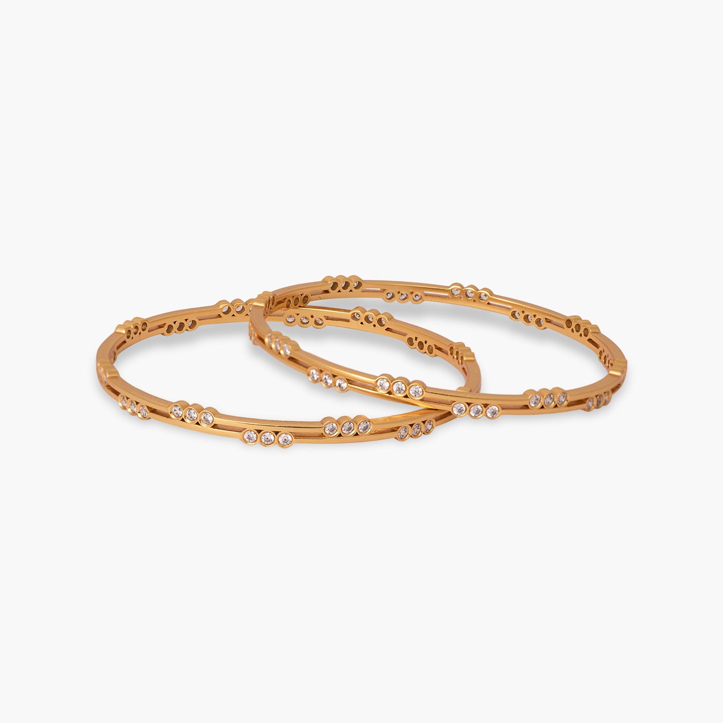 Rhea CZ Silver Bangle