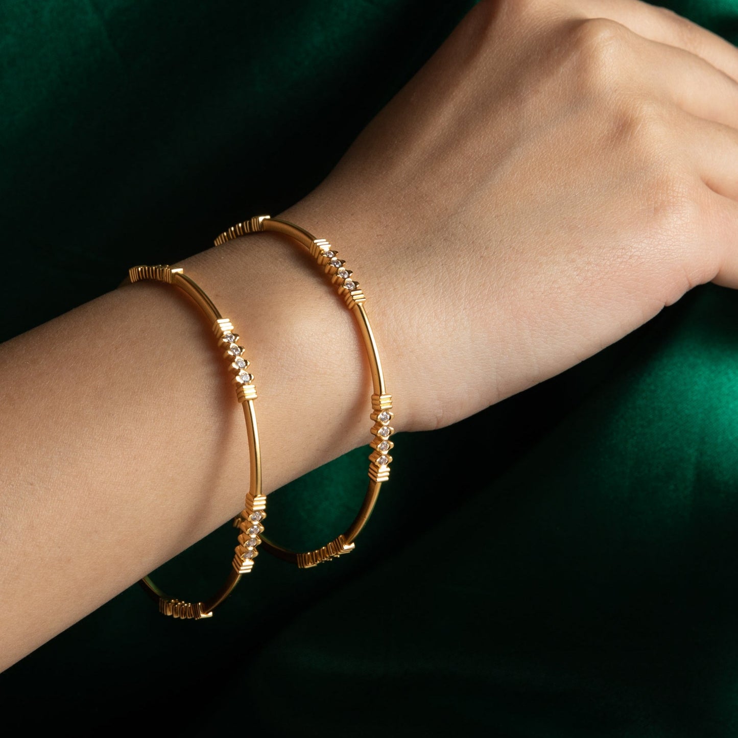Ira CZ Silver Bangles