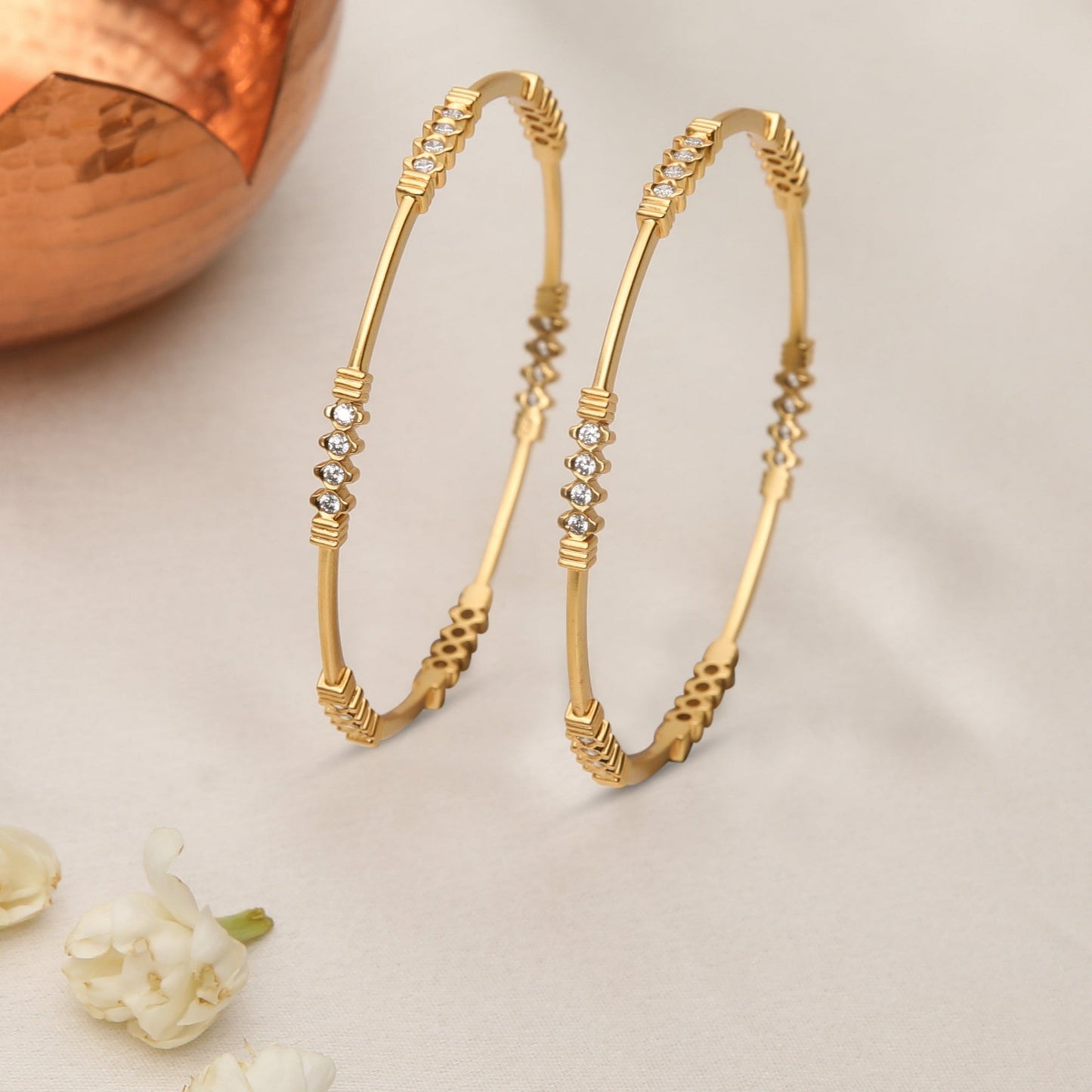 Ira CZ Silver Bangles