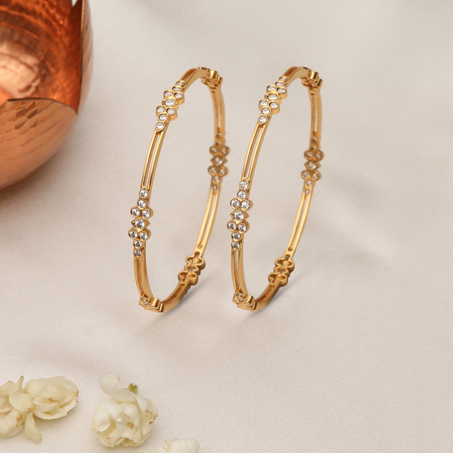 Eira CZ Silver Bangles