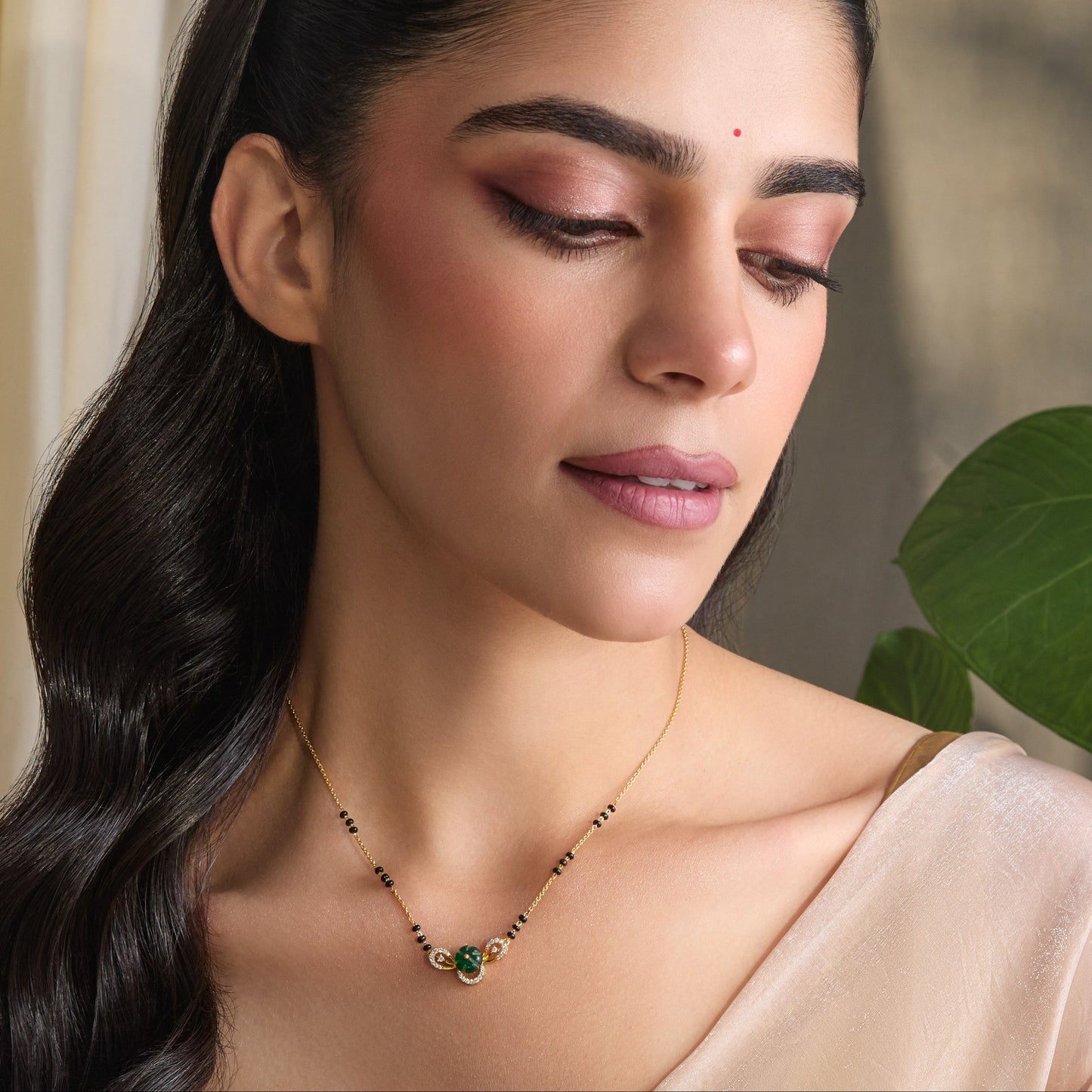 Minimalist CZ Silver Mangalsutra