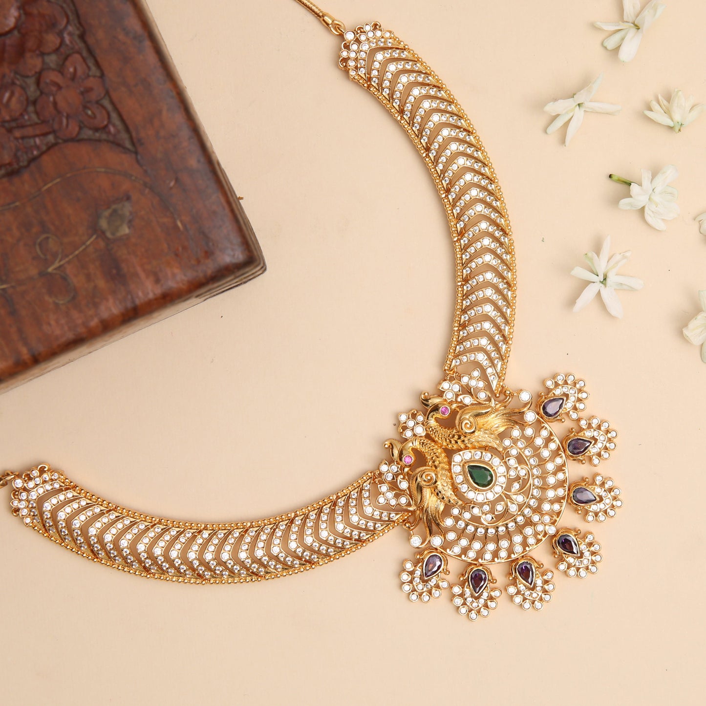 Nayira CZ Silver Necklace
