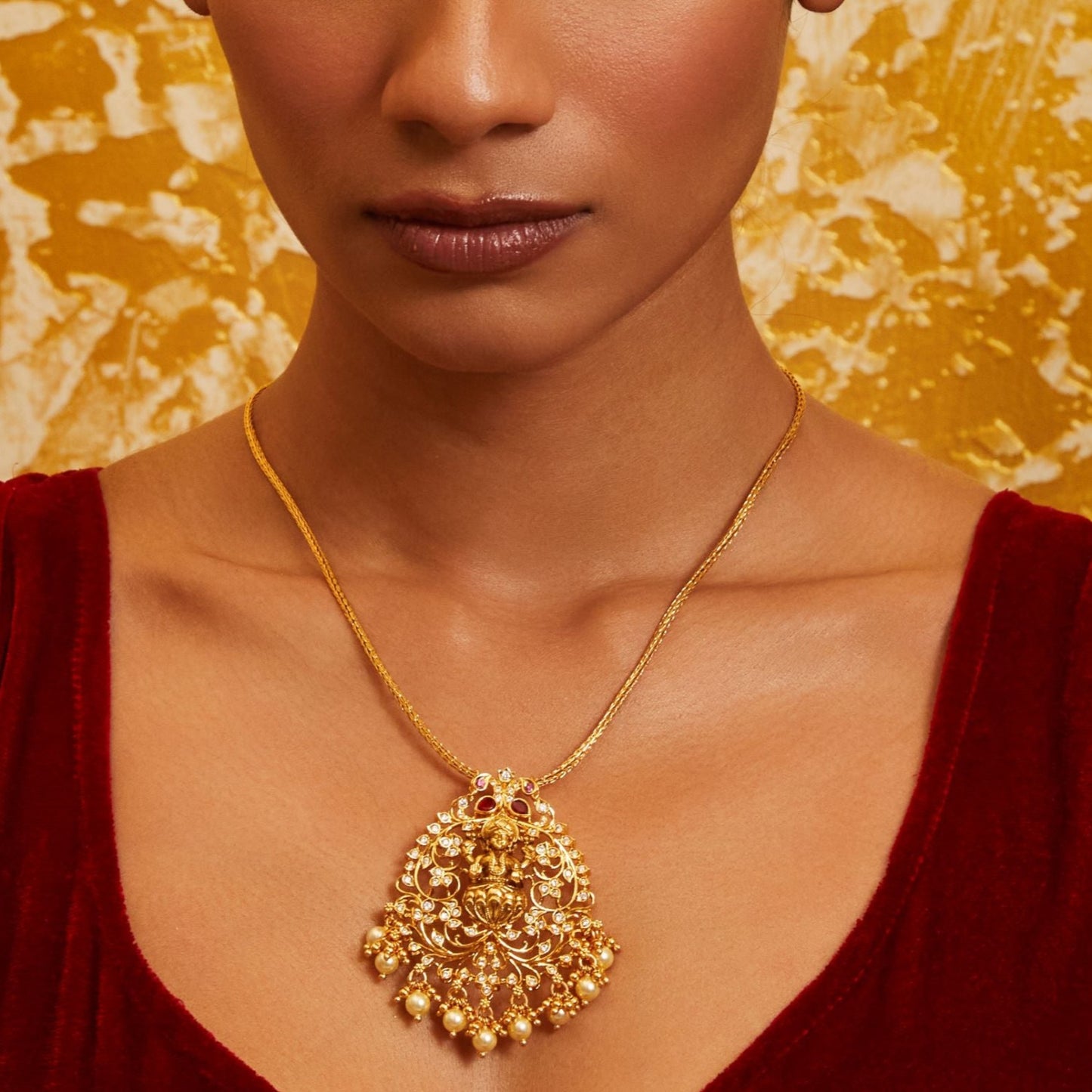 Abundance Temple Silver Pendant Necklace