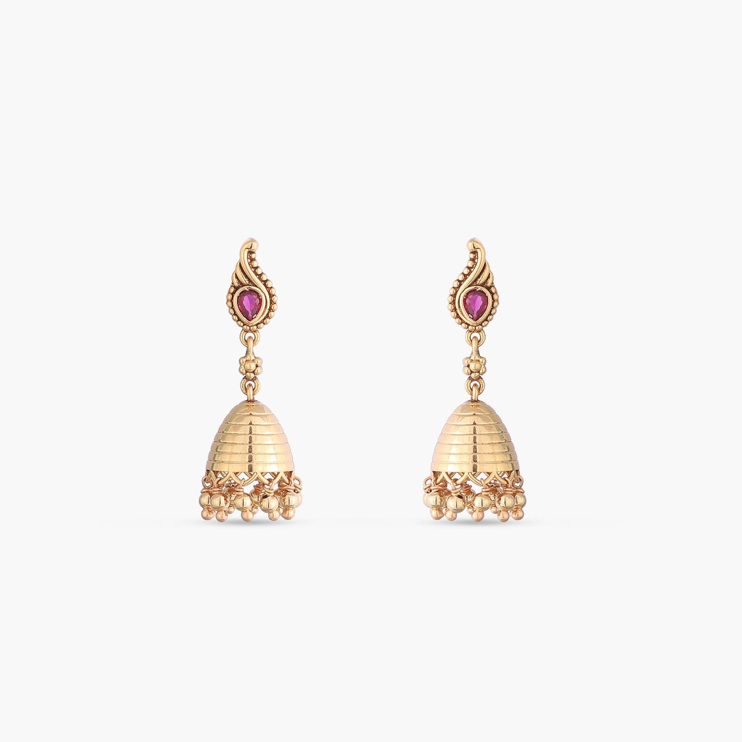 Diya Antique Silver Jhumka Earrings