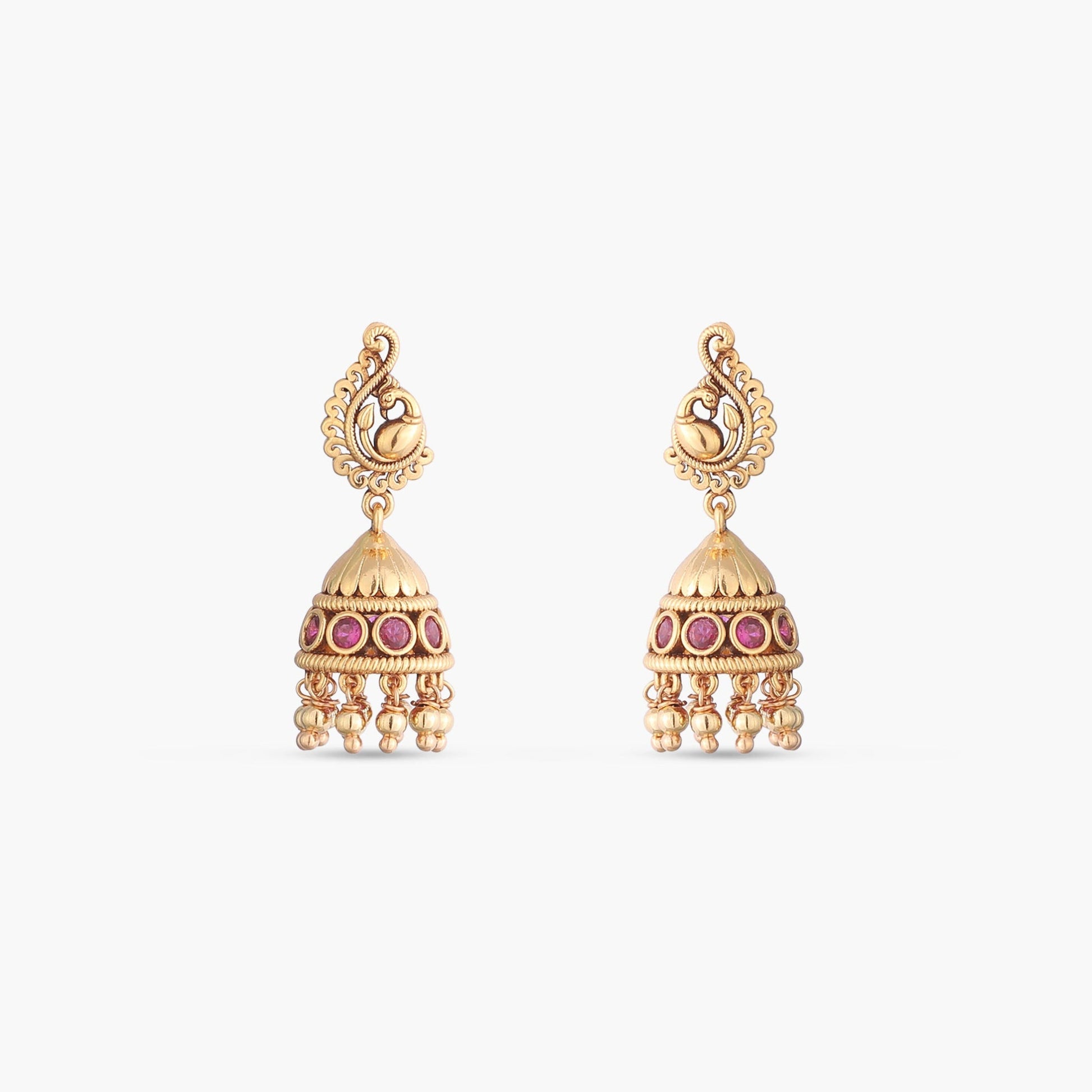 Navil Traditional Silver Jhumka Earrings