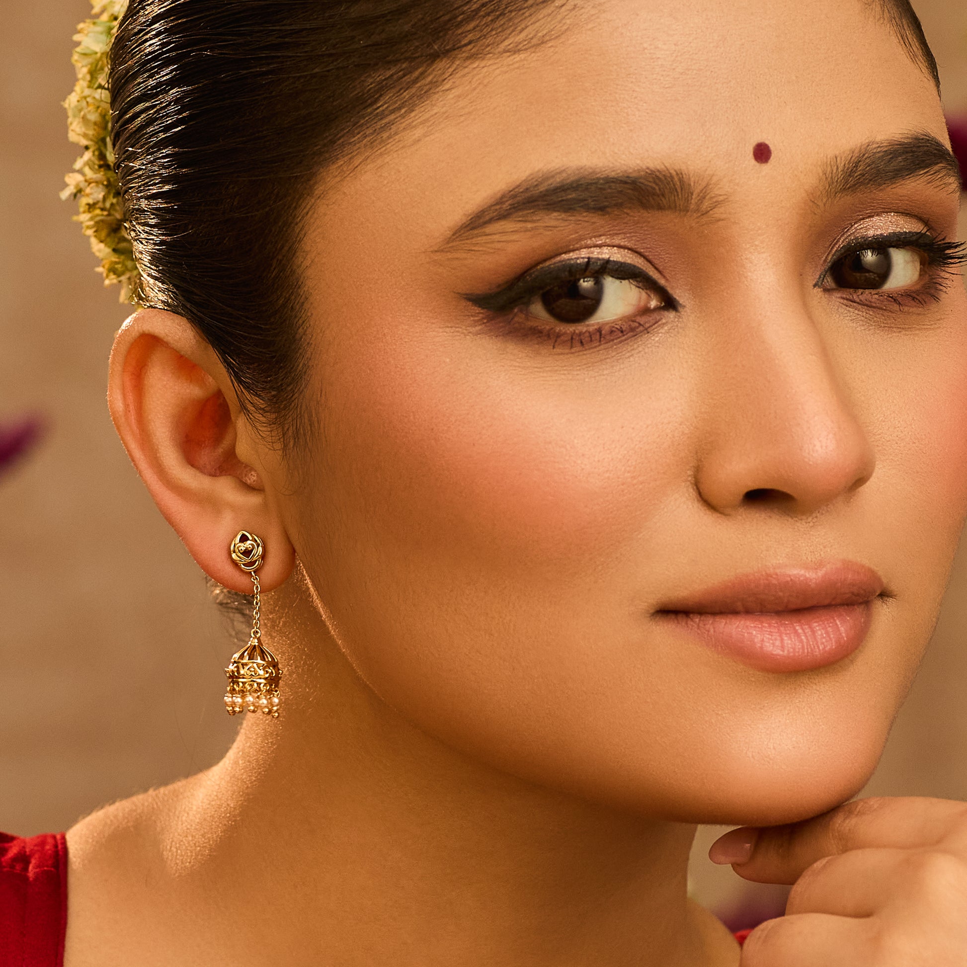 Meher Antique Jhumka Silver Earrings