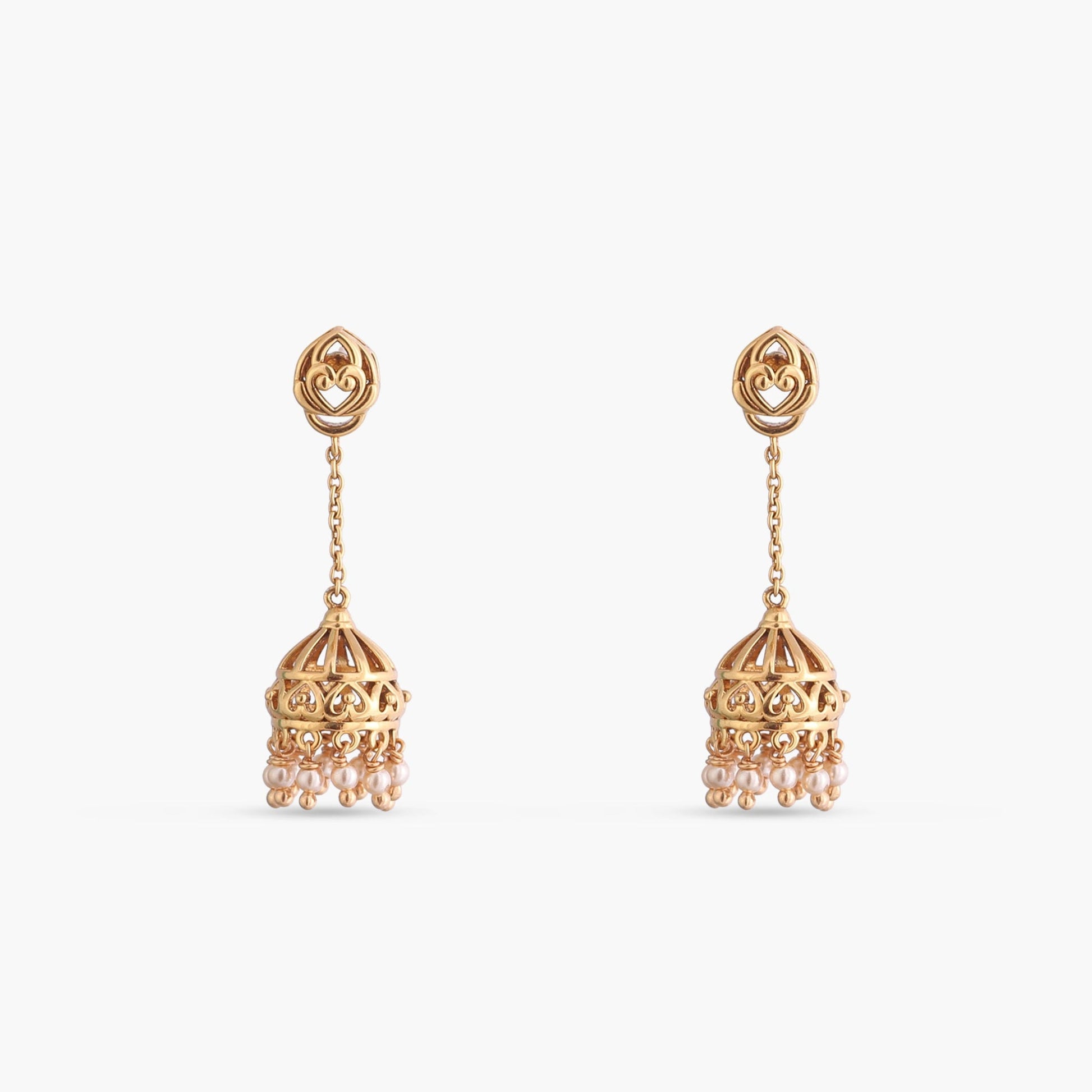 Meher Antique Jhumka Silver Earrings