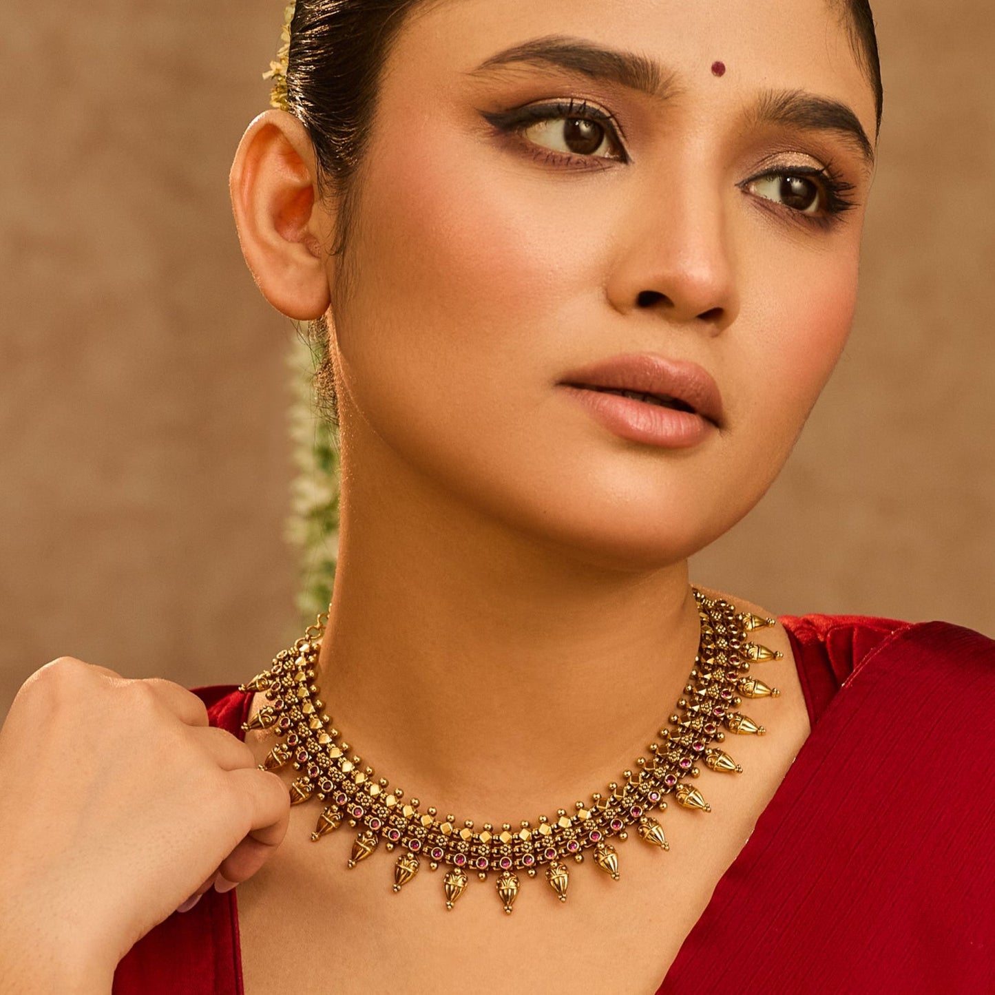 Daksha Antique Silver Necklace