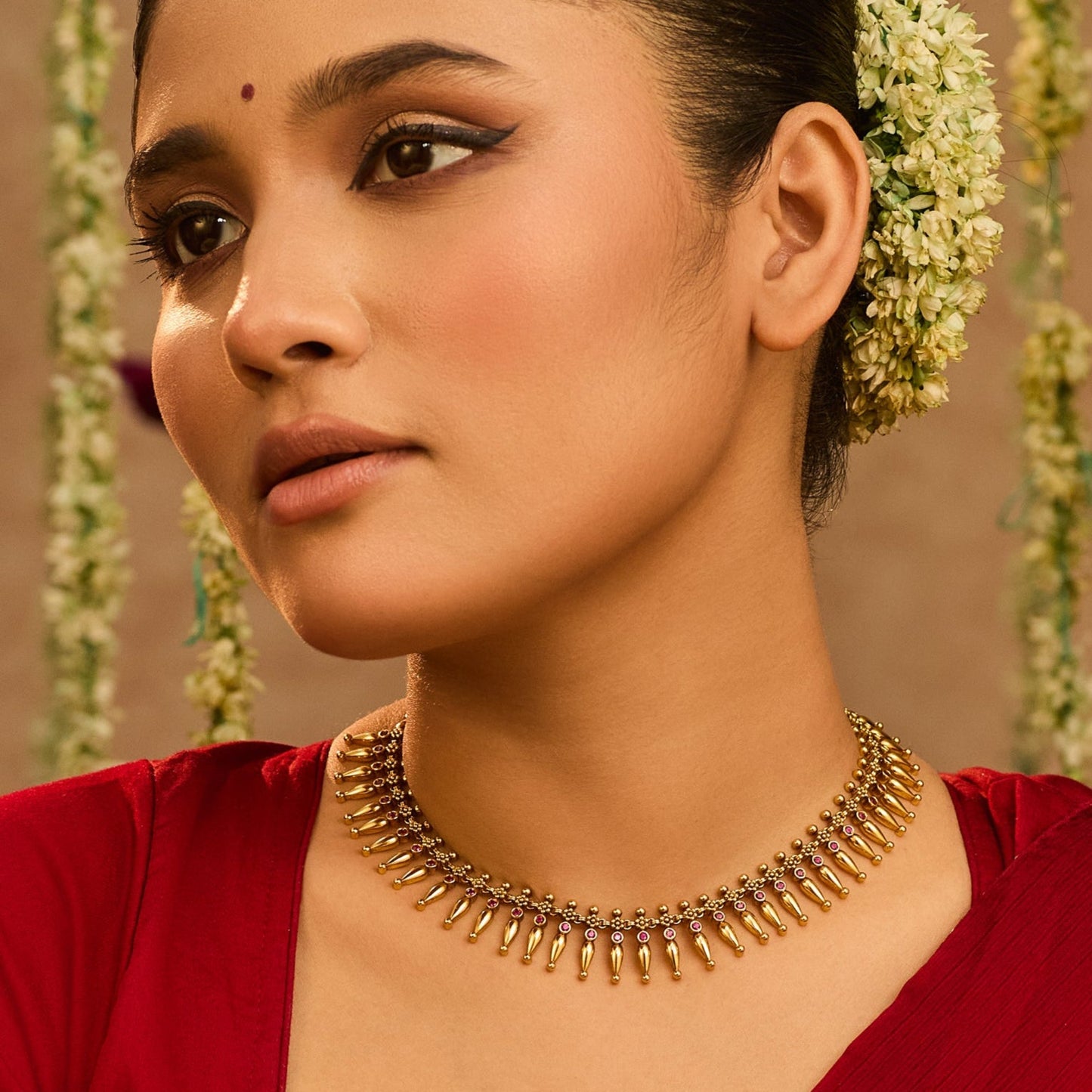 Soumya Antique Silver Necklace