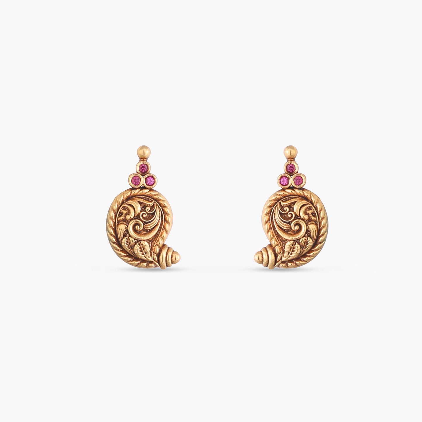Charvi Mango Antique Silver Stud Earrings