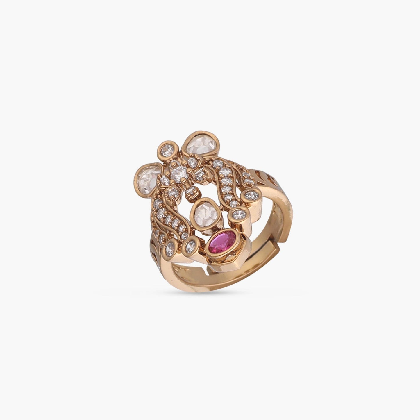 Lira Moissanite Silver Ring