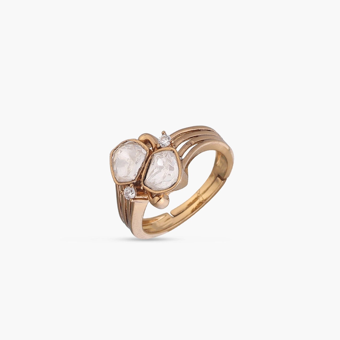 Vanya Twisted Moissanite Silver Ring