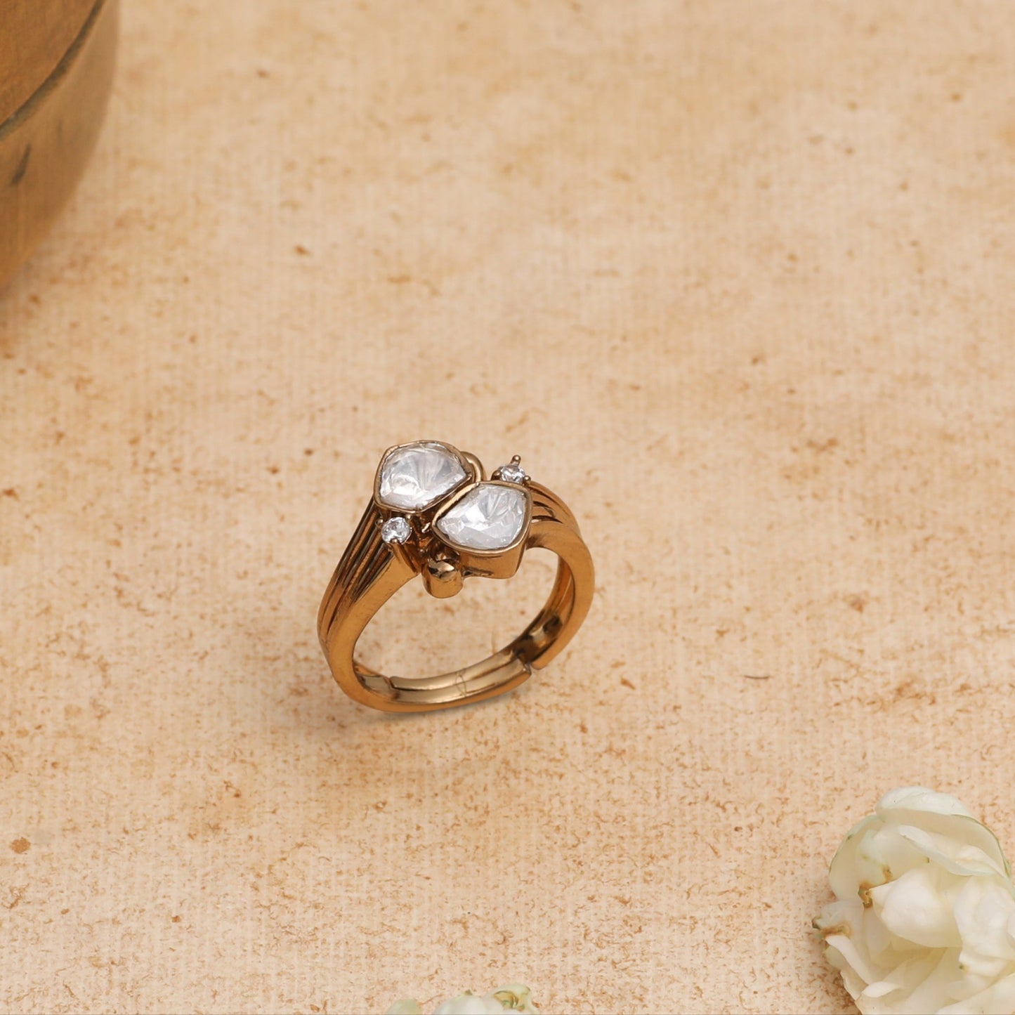Vanya Twisted Moissanite Silver Ring