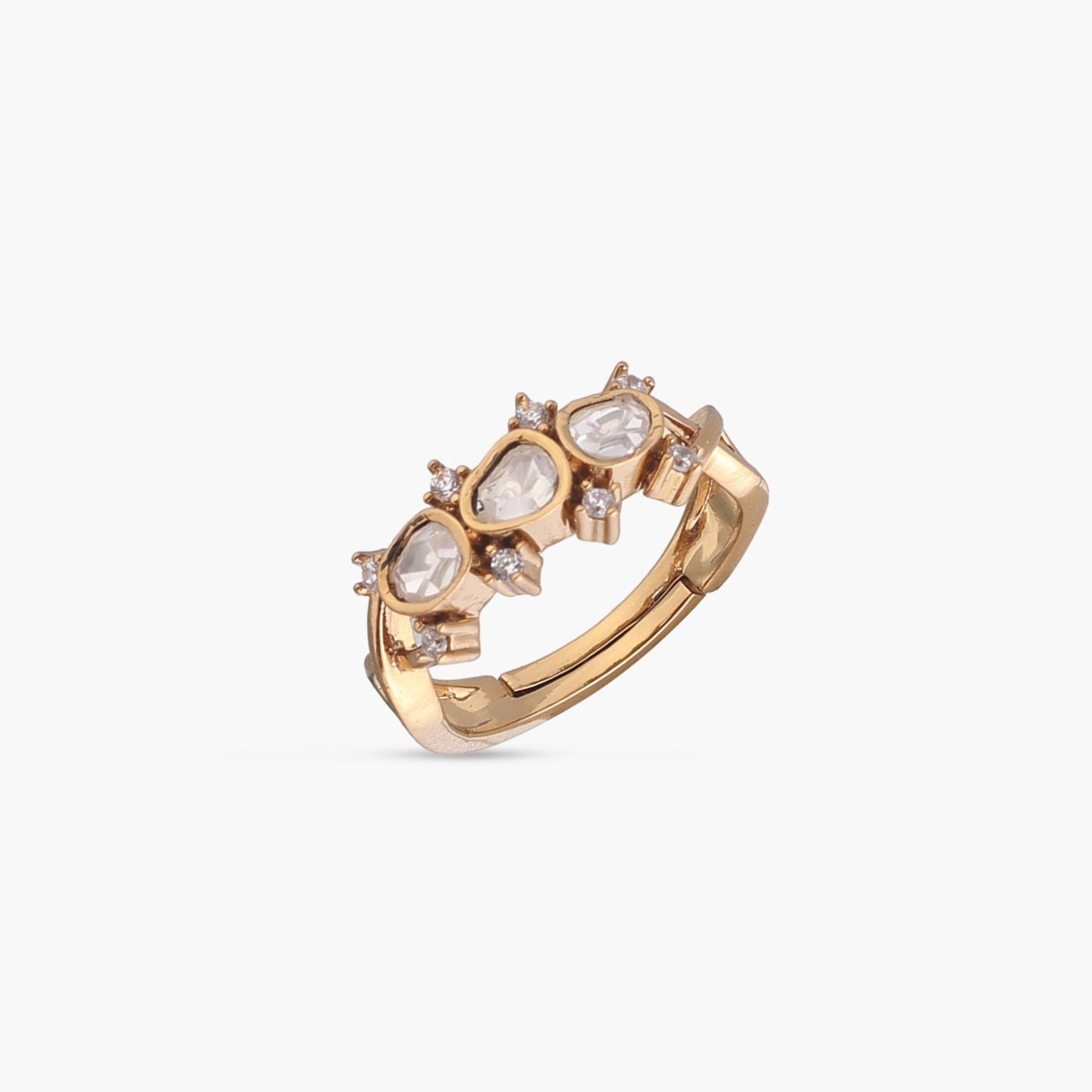 Elizabeth Moissanite Silver Ring