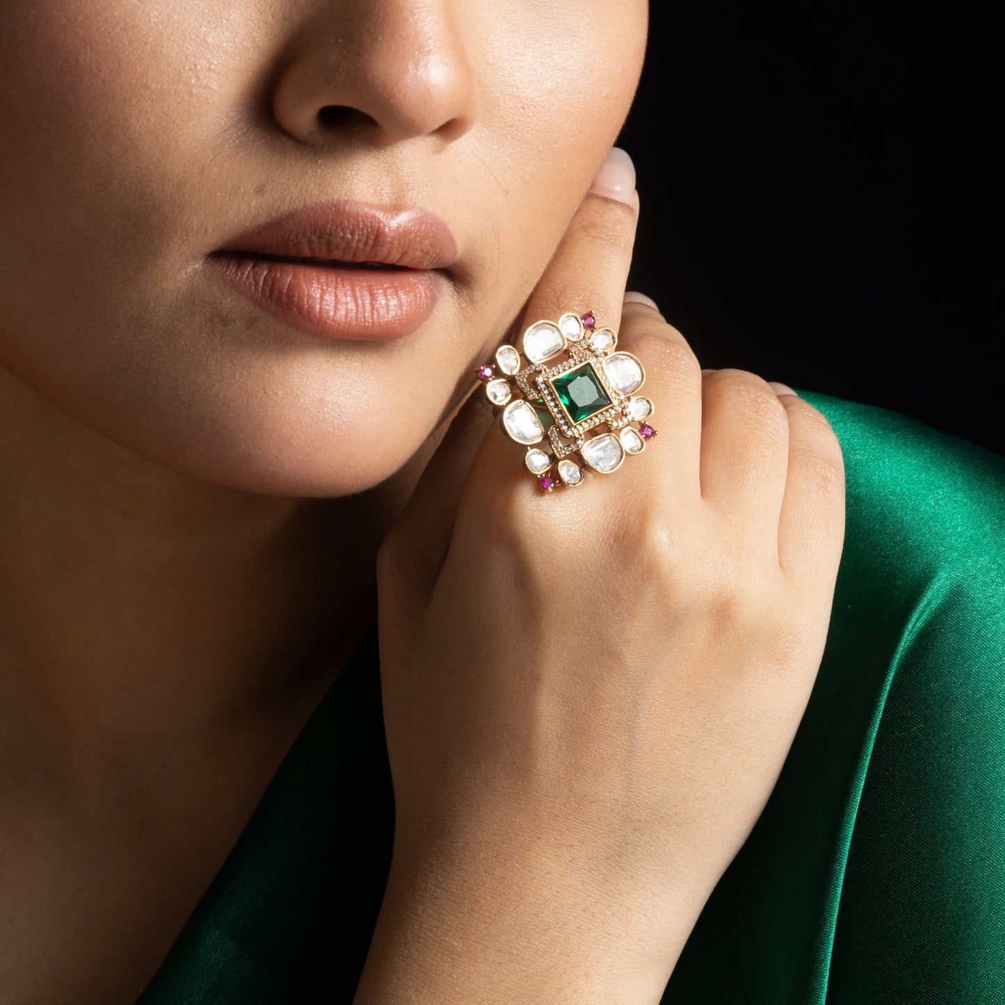 Nyra Moissanite Silver Ring