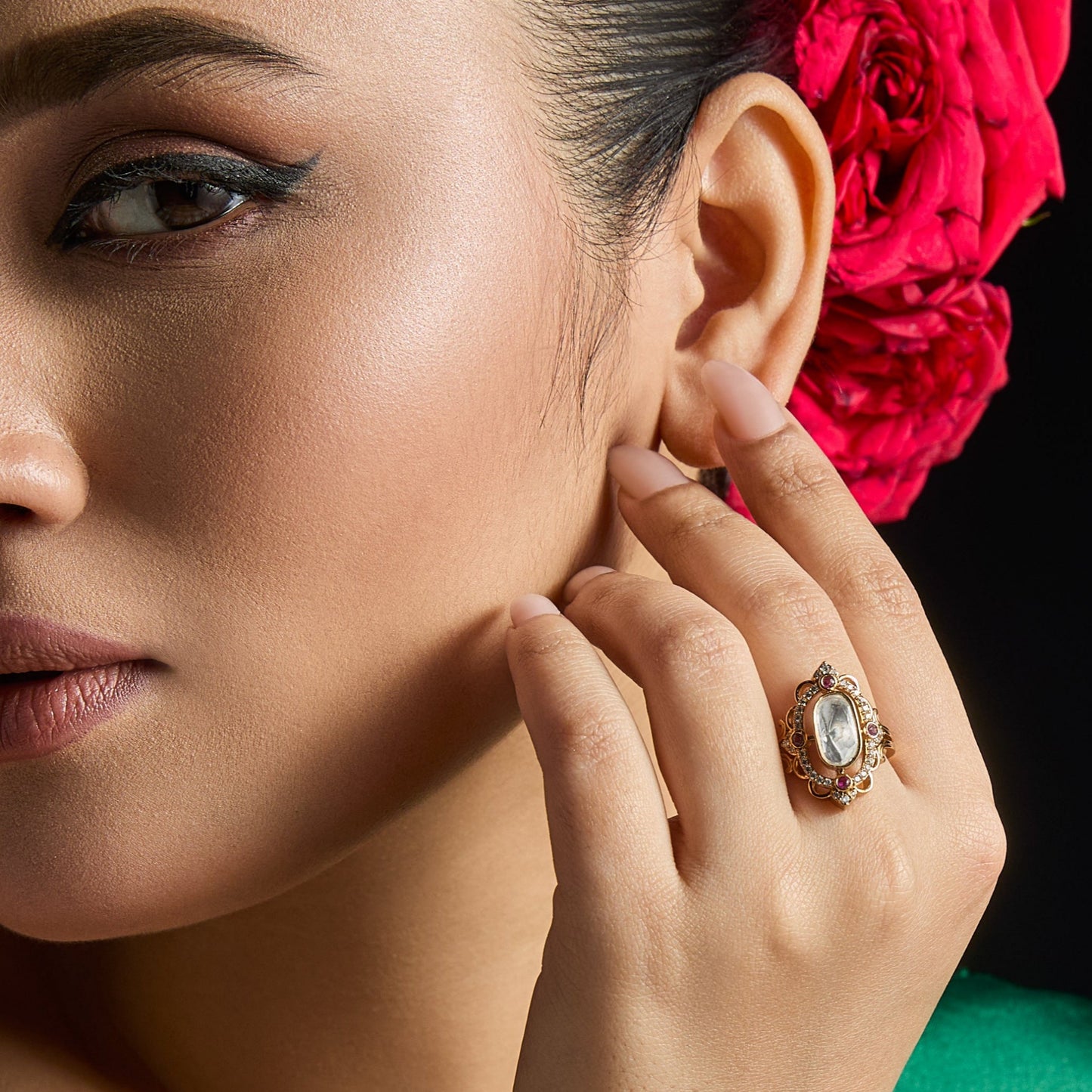 Ishya Moissanite Silver Ring