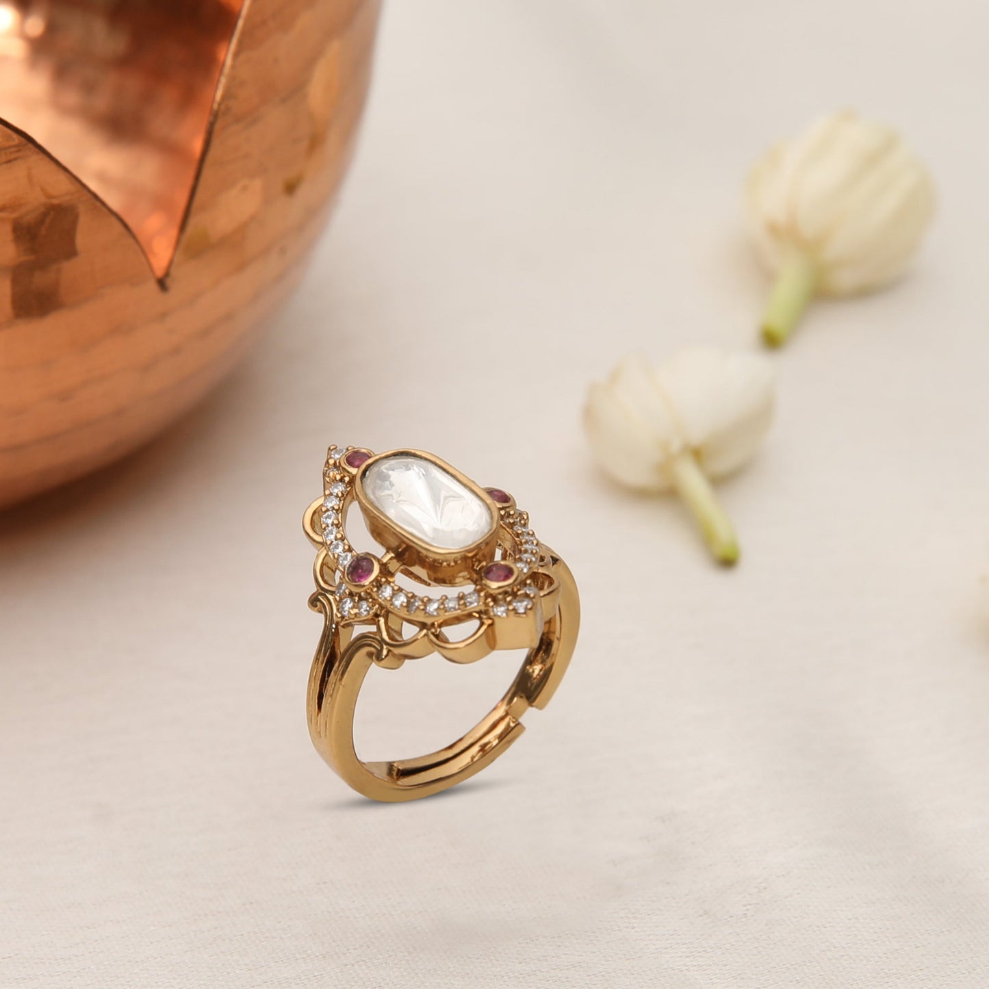 Ishya Moissanite Silver Ring
