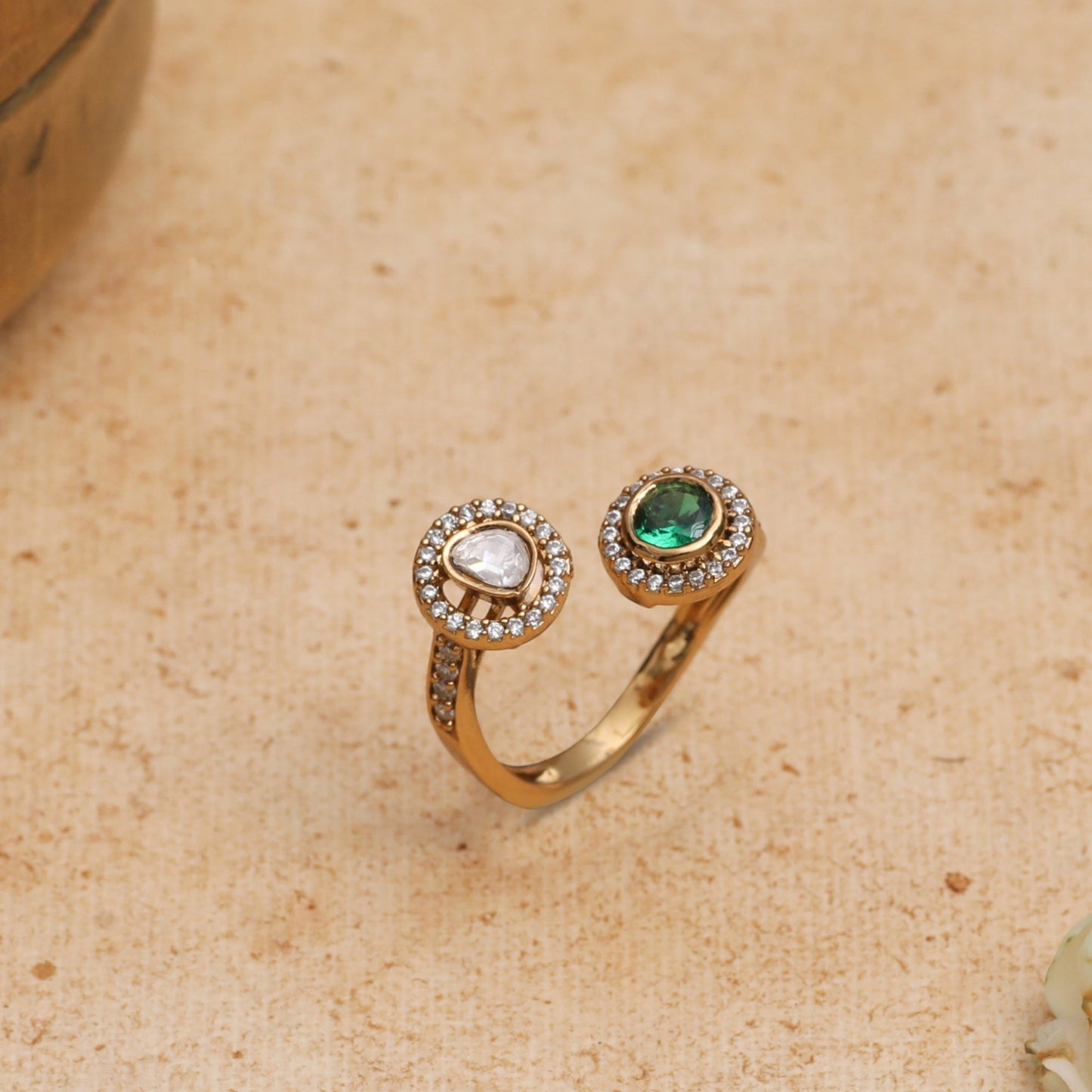Rhea Toi et Moi Moissanite Silver Ring