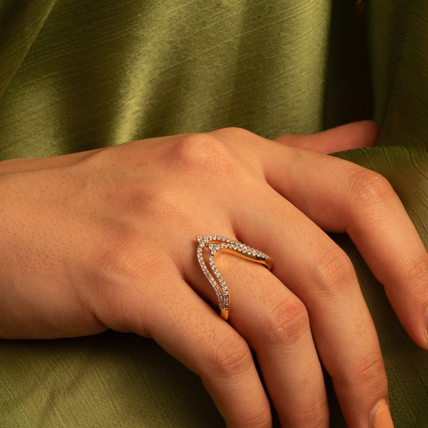 Diya CZ Vanki Silver Ring