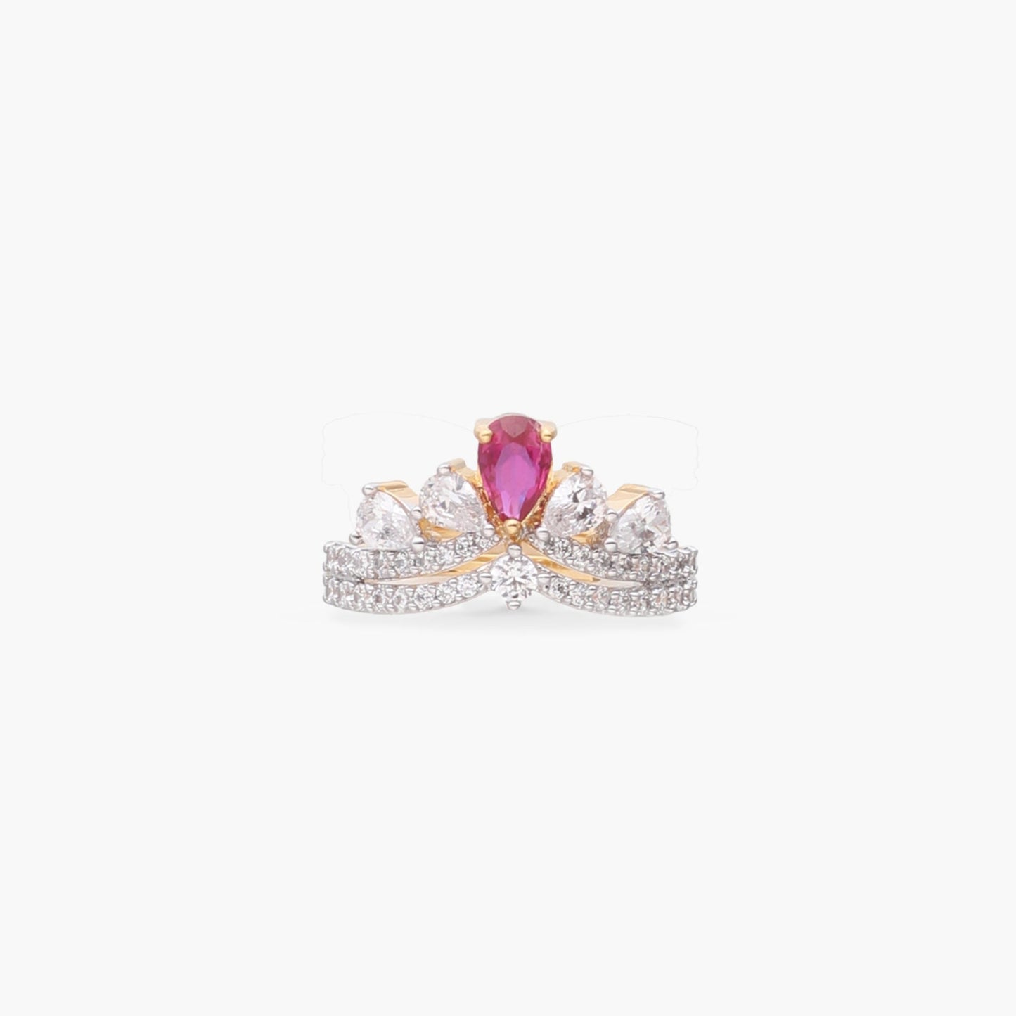 Amira Crown CZ Silver Ring