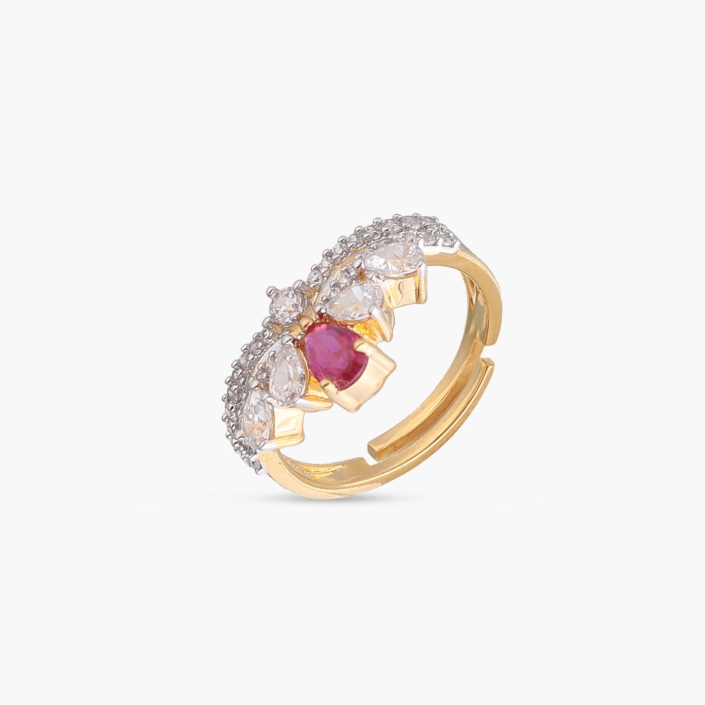 Amira Crown CZ Silver Ring