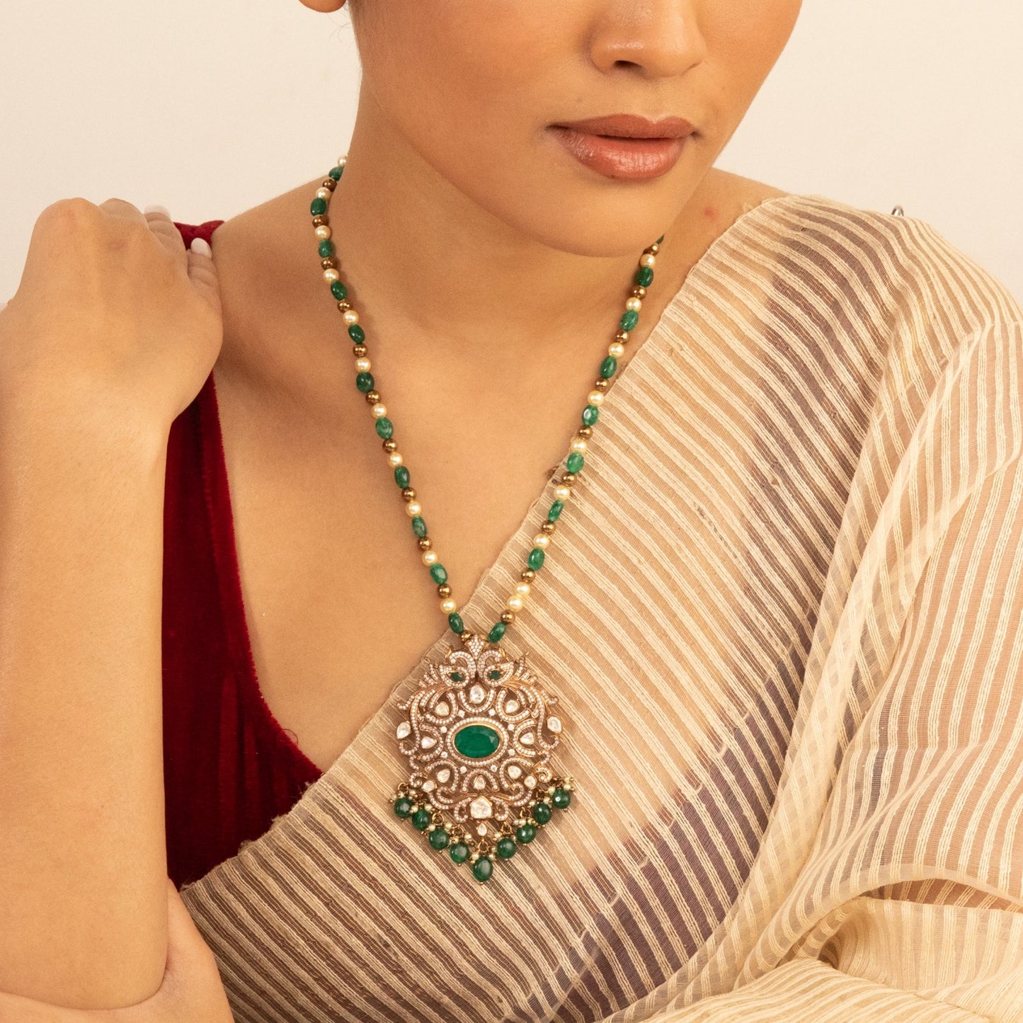 Idyllia Moissanite Silver Pendant Necklace