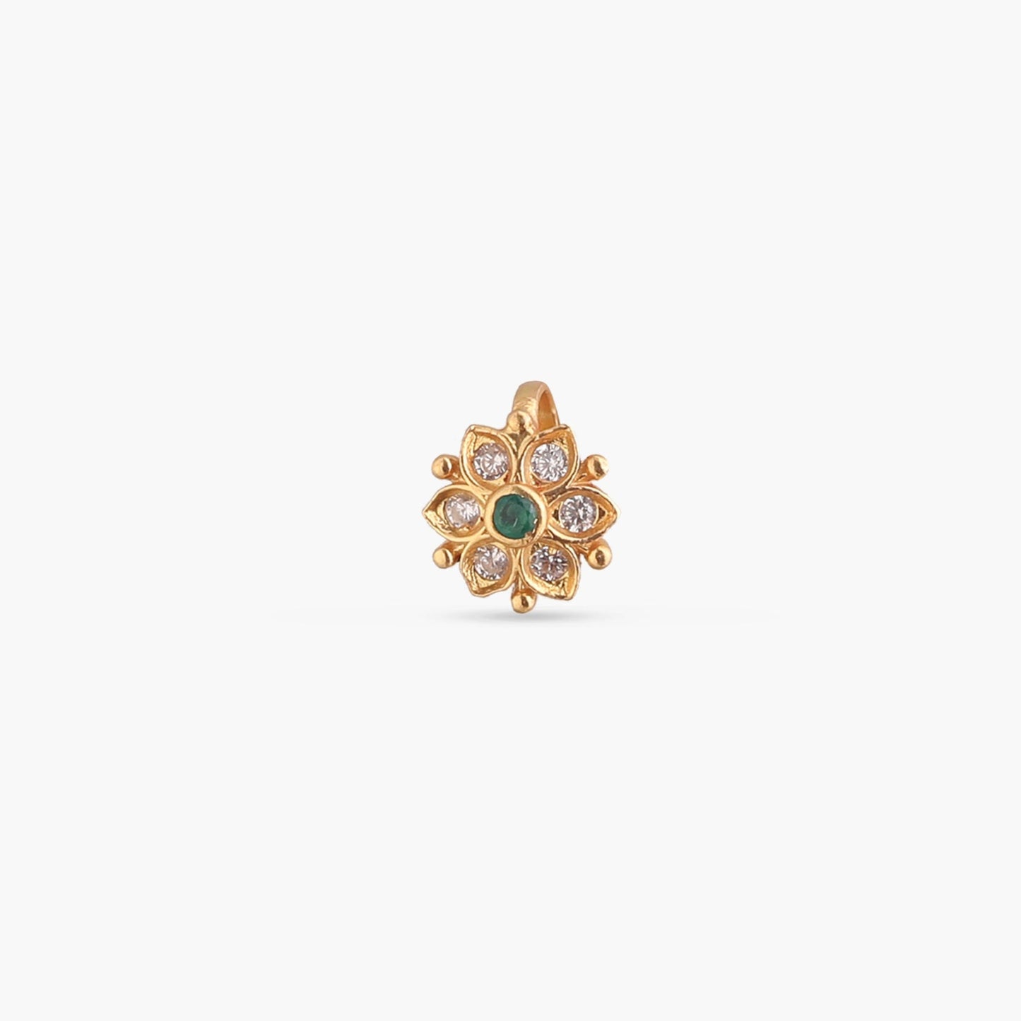 Vaidehi Jadau Silver Nose Pin