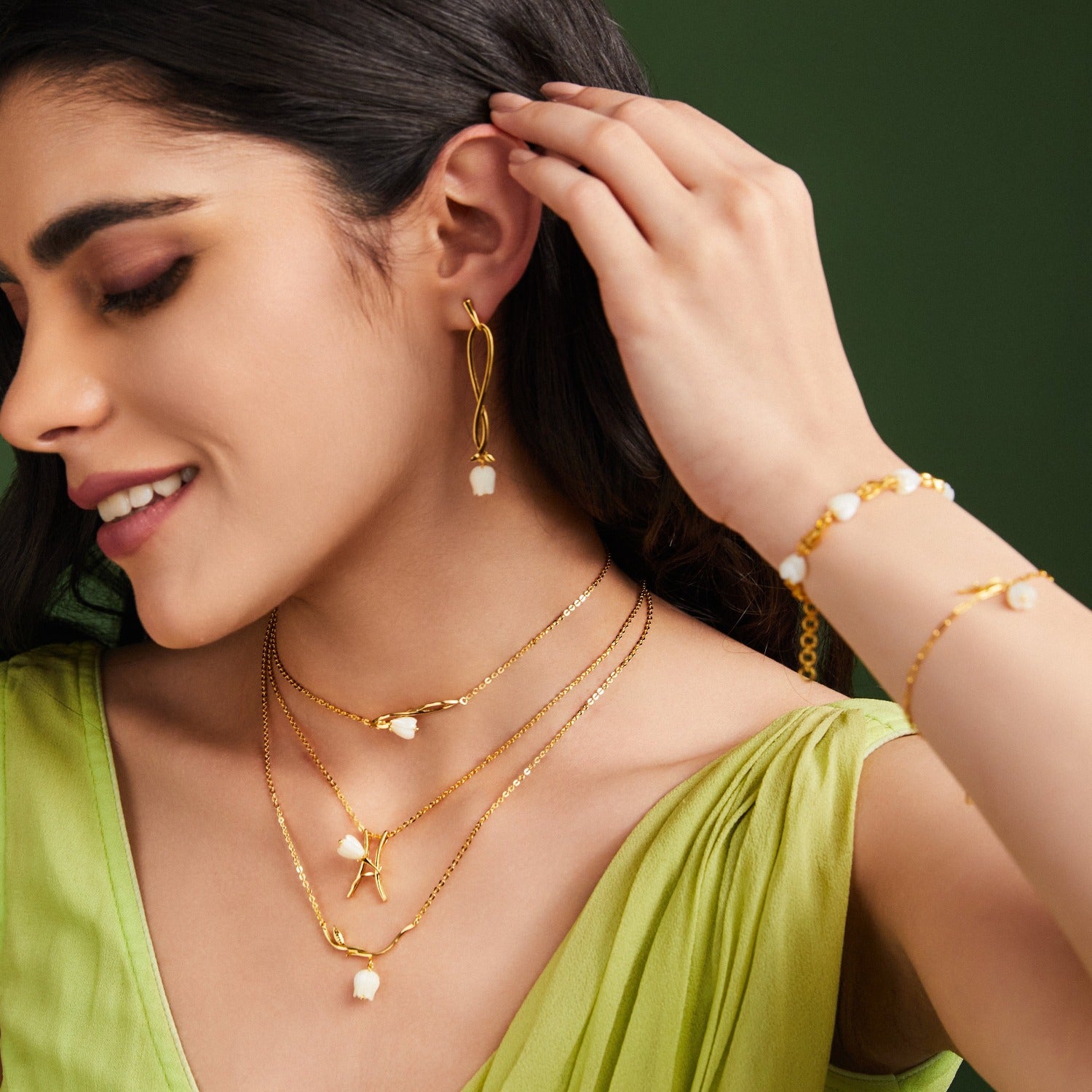 Tulip Silver Drop Earrings