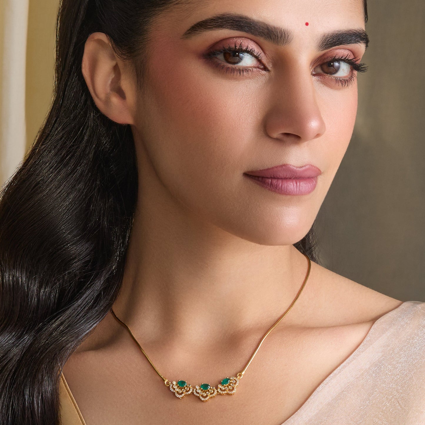 Lina CZ Silver Pendant Necklace