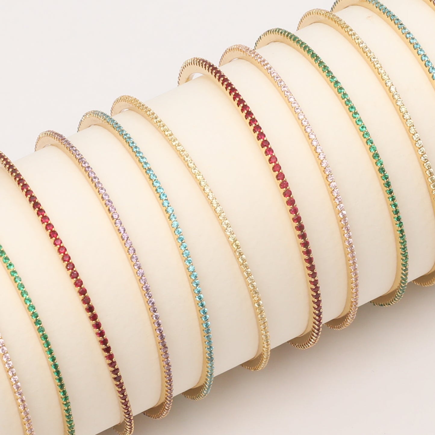 Circle of Love Aquamarine Silver Bangle