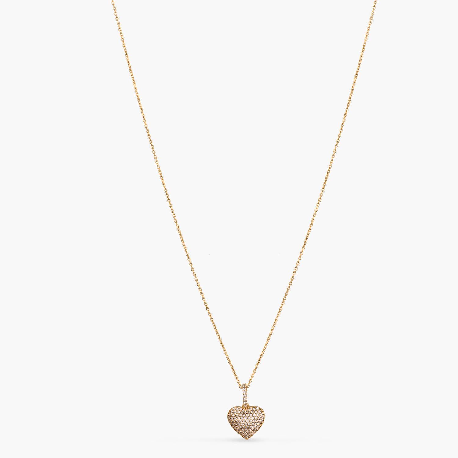 Love CZ Charm Silver Delicate Pendant Necklace