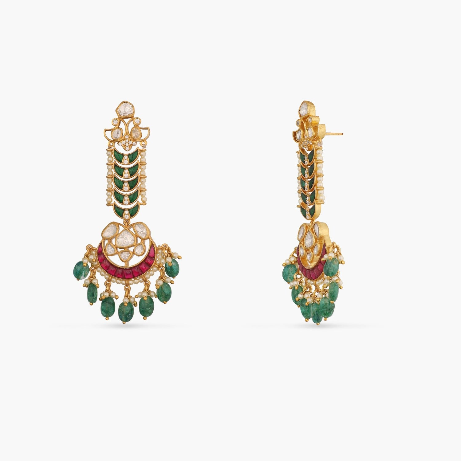 Kumud Moissanite Silver Drop Earrings