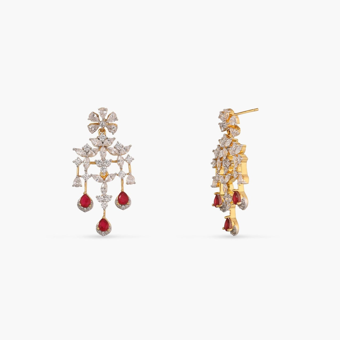 Blossom CZ Grand Silver Necklace Set