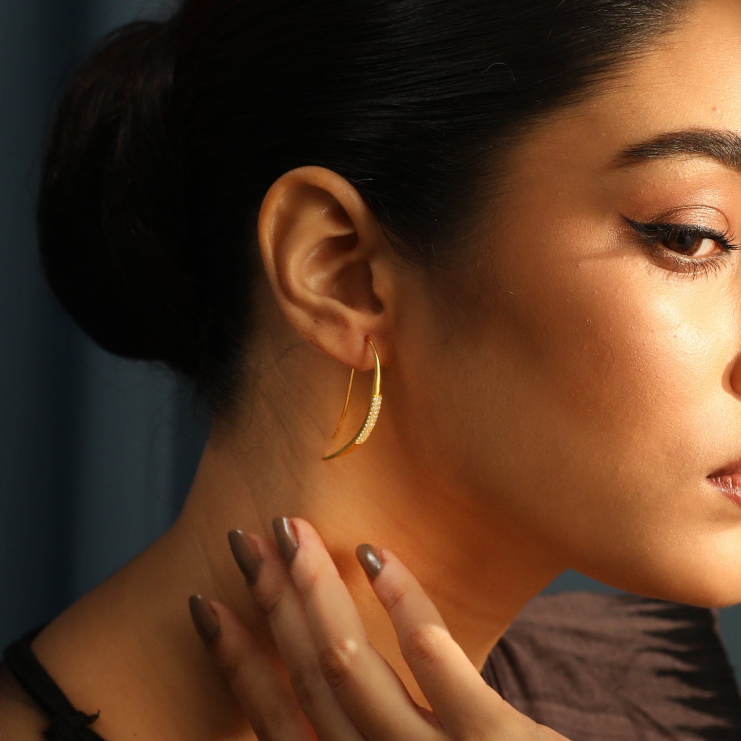 Shine CZ Silver Hoop Earrings