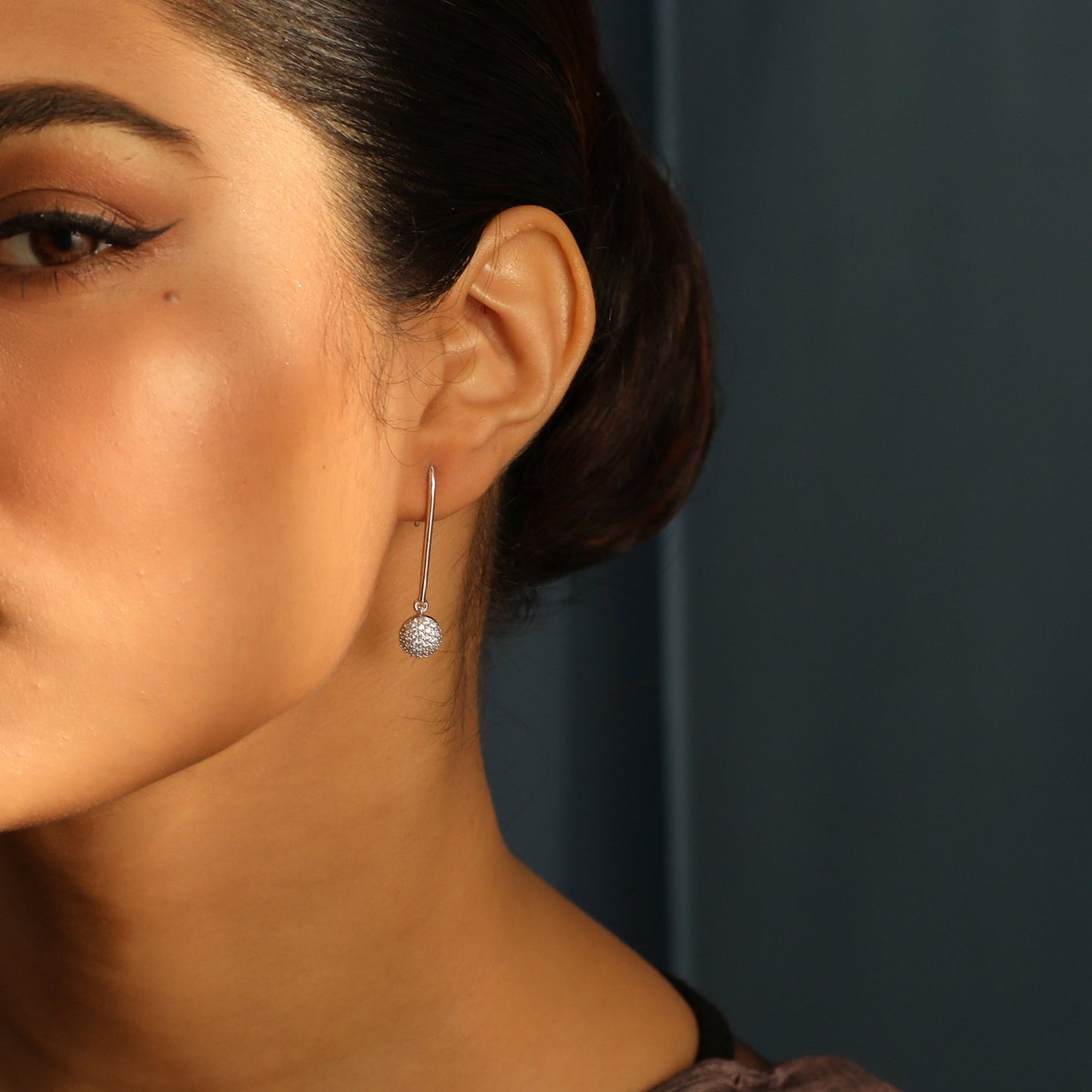 Simple Silver Drop Earrings