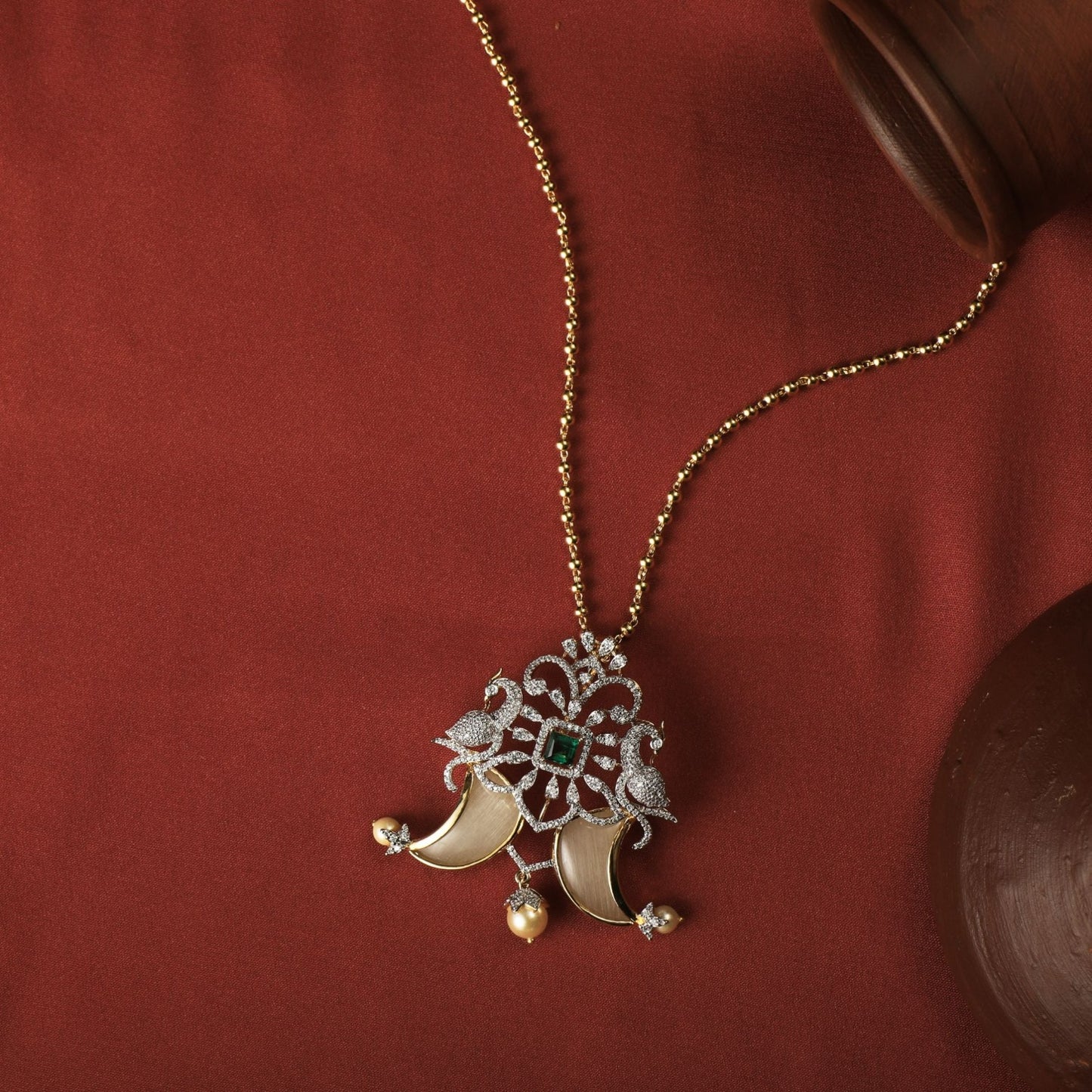 Leya CZ Silver Pendant Set