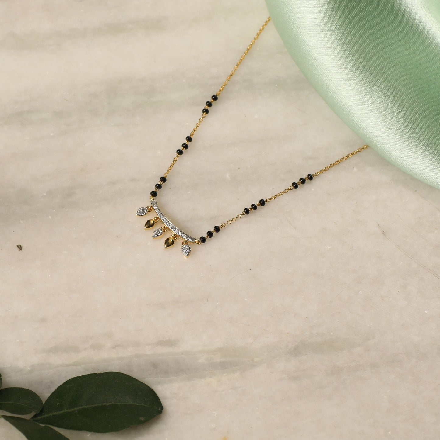 Arka CZ Silver Mangalsutra