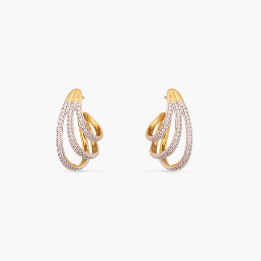 Classic CZ Delicate Silver Huggie Hoop  Earrings