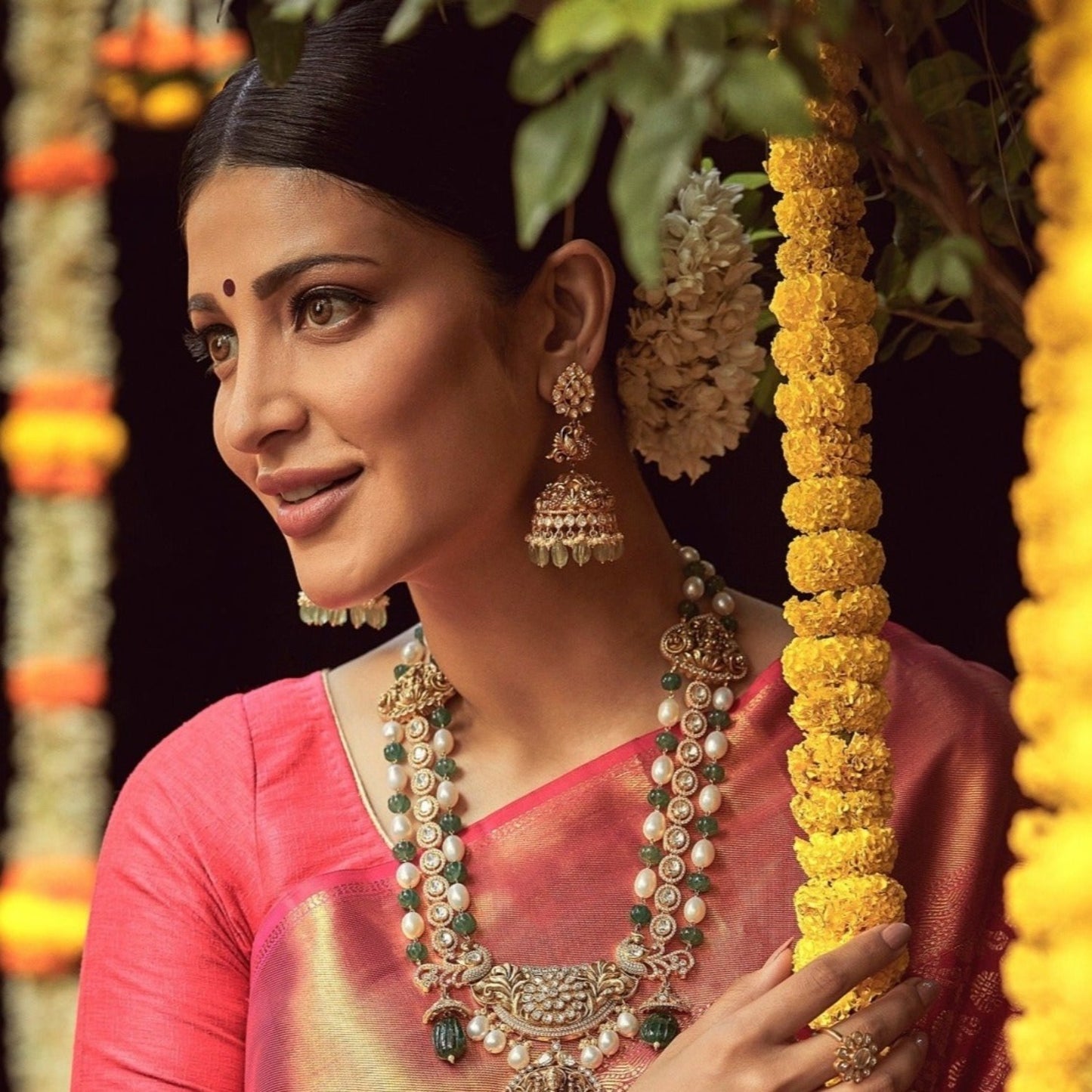 Saira Moissanite Nakshi Jhumki Earrings
