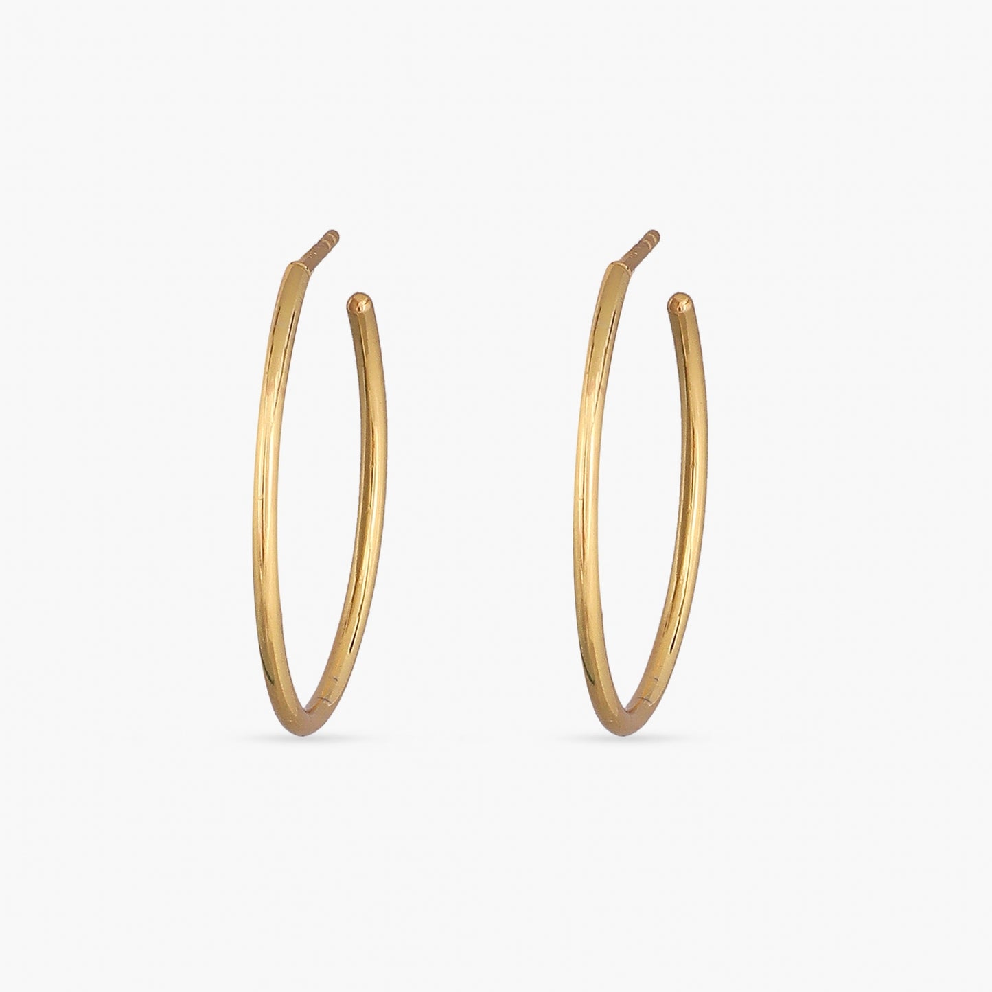 Simple Silver Hoop Earrings