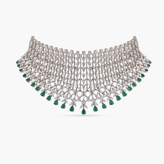 Elin CZ Silver Choker Necklace
