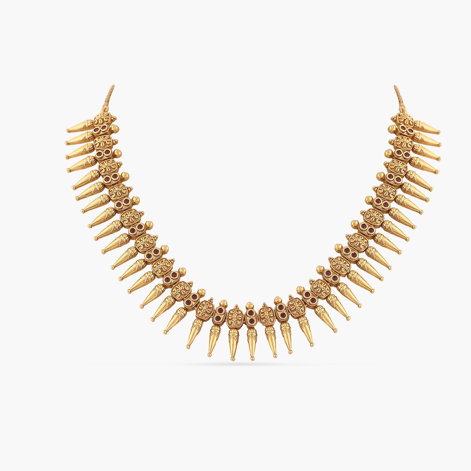 Prarthana Antique Gold Plated Silver Necklace