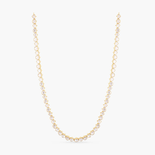 Bama Moissanite Gold Plated Silver Chain Necklace