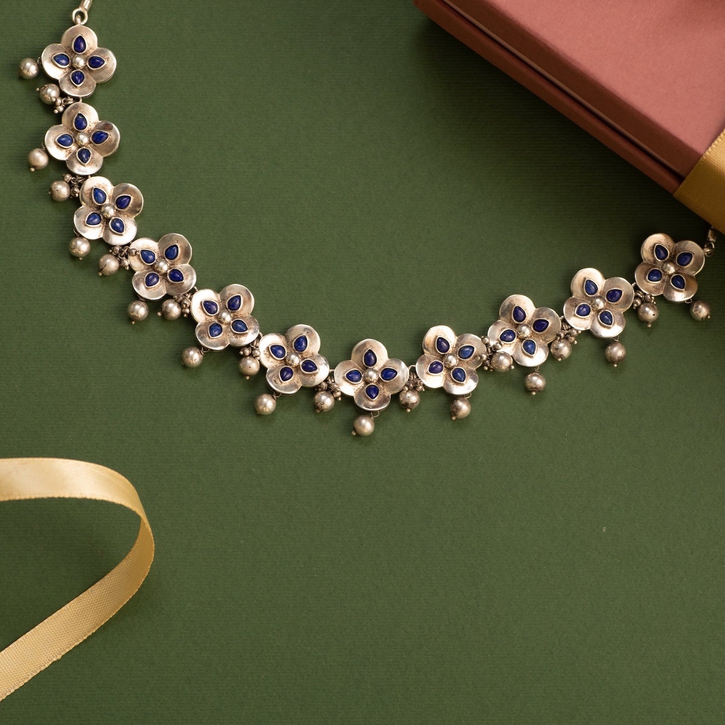 Vandana Short Silver Necklace