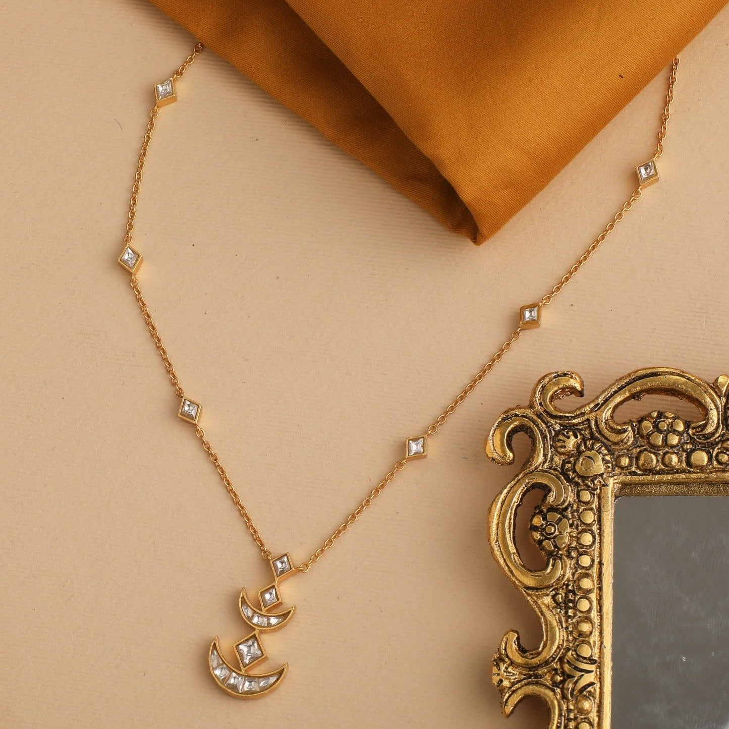 Chandana Gold plated Silver Necklace